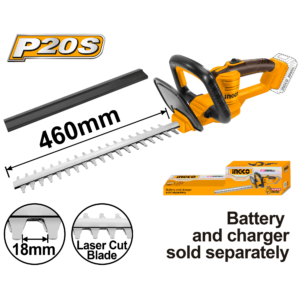 20V Cordless Hedge Trimmer - 2800spm, 460mm Blade, 18mm Cut, Tool-Only