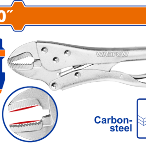 10" Straight Jaw Locking Pliers - 0-43mm, Carbon Steel Nickel HRC38-48, PP Hanger