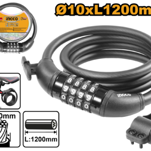 4-Digit Combination Bike Lock with Frame Mount