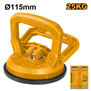 115mm Single-Head Suction Cup Lifter - 25kg Max Pull, ABS Handle, Color Sleeve