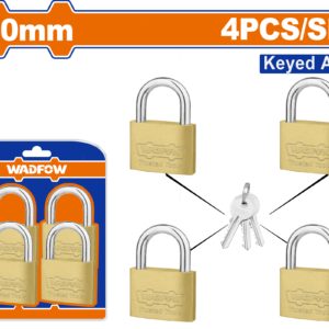 4-Piece Keyed-Alike Brass Padlock Set (40mm)