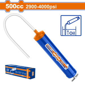 500cc Aluminum Suction Oil Gun - 2900-4000psi, 1.2mm Steel Tube + Plastic Hose