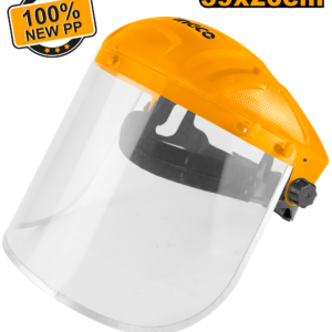 Adjustable Full-Face Shield with Antibacterial Sweatband – Impact-Resistant Polycarbonate Visor, Universal Fit