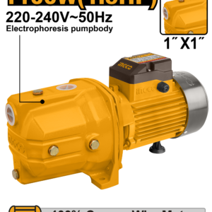 1.5HP Self-Priming Jet Pump – 1100W, 60m Head, 70L/min, 9m Suction, 1" Ports, SS Shaft