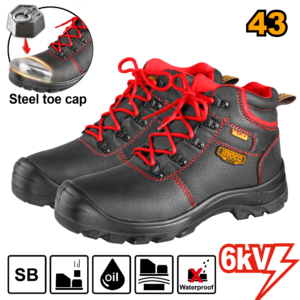 EU44 (UK10) Dielectric Safety Boots – 6kV, Dual Density PU, Steel Toe
