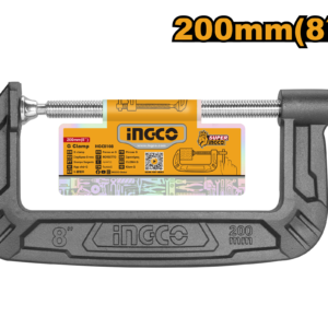 8" Malleable Iron G-Clamp for Superior Strength (200mm)