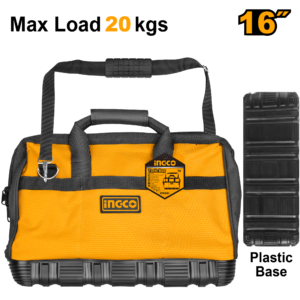 16" Heavy-Duty Tool Bag with 20kg Capacity and Rigid Frame