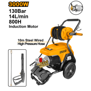 3000W Industrial Electric Pressure Washer with Copper Pump & 14L/Min Flow