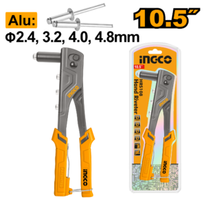 10.5" Hand Riveter - 2.4-4.8mm Alu, Double Blister Pack