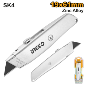 Zinc Alloy Utility Knife with Auto-Lock and SK4 Blade