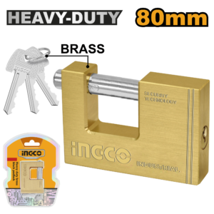 Heavy Duty Brass Block Padlock 90mm
