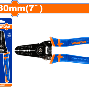 7" Basic Wire Stripper - 180mm, 7-Size Strip + Cut, Sliding Card