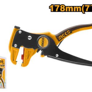 178mm Auto-Adjust Wire Stripper/Cutter - 0.5-6mm, 65Mn Blades, PP+TPR Grip