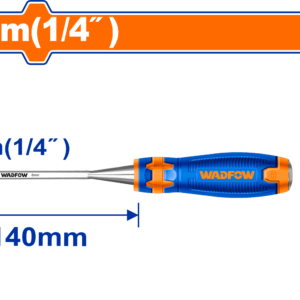 1/4" (6mm) Wood Chisel - 60Cr-V 140mm, Unique Ergonomic Handle, Sliding Card