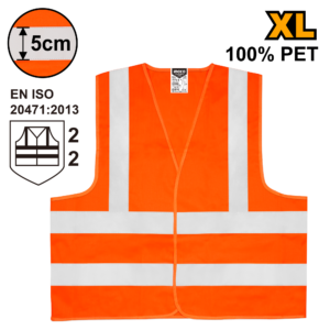 Standard XL High-Visibility Vest (Orange, EN471 Class 2)