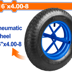 16"x4.00-8 Pneumatic Wheel – 130kg Max, 4PR Diamond Tread, Hub Length 75mm
