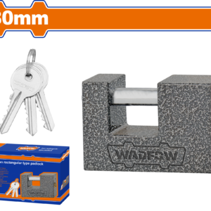 80mm Iron Body Padlock – 387g, Brass Cylinder, 3 Iron Keys