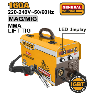 160A 4-in-1 Inverter Welder – MIG/MAG/MMA/Lift TIG, LCD, 5kg Spool, Full Accessory Kit