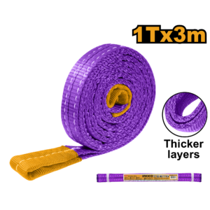 1T Flat Webbing Sling – 3m x 30mm PES, 7:1 Safety Factor, Endless Loop