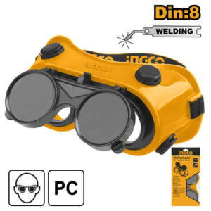 IR8 Flip-Front Welding Goggles – Flexible PVC, Dual Lens, Indirect Ventilation