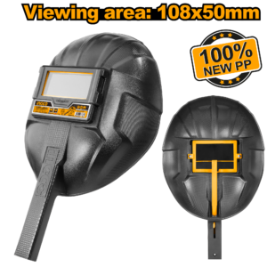 PP Welding Mask – 108x50x3mm Fixed Glass, Clear Protection Plate