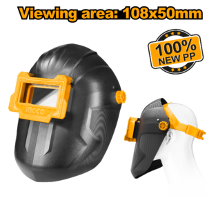 P10C20 Welding Mask – 108x50mm Sliding Glass, PP, Clear Protector