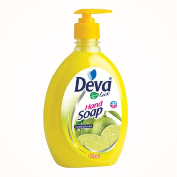 Deva Lux Hand Soap Citrus – 350ml (12 Pack | Refreshing Clean with Zesty Citrus Scent)