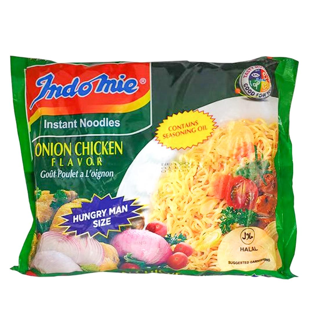 Indomie Onion Chicken Flavour Hungry Man Size – 180g x 24 Packs | Extra Filling Instant Noodles with Rich Savory Seasoning