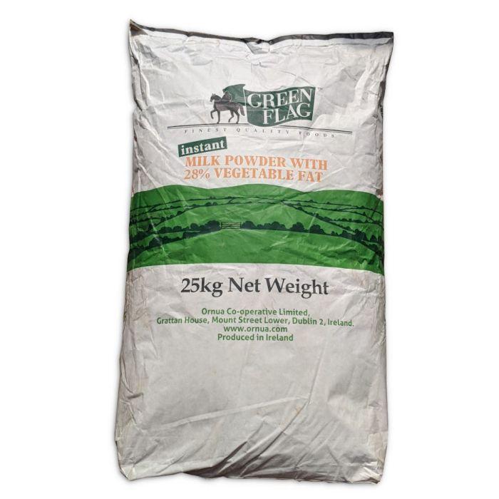 Green Flag Instant Milk Powder – 25KG | Enriched with 28% Vegetable Fat for Creamy Taste & Versatile Use