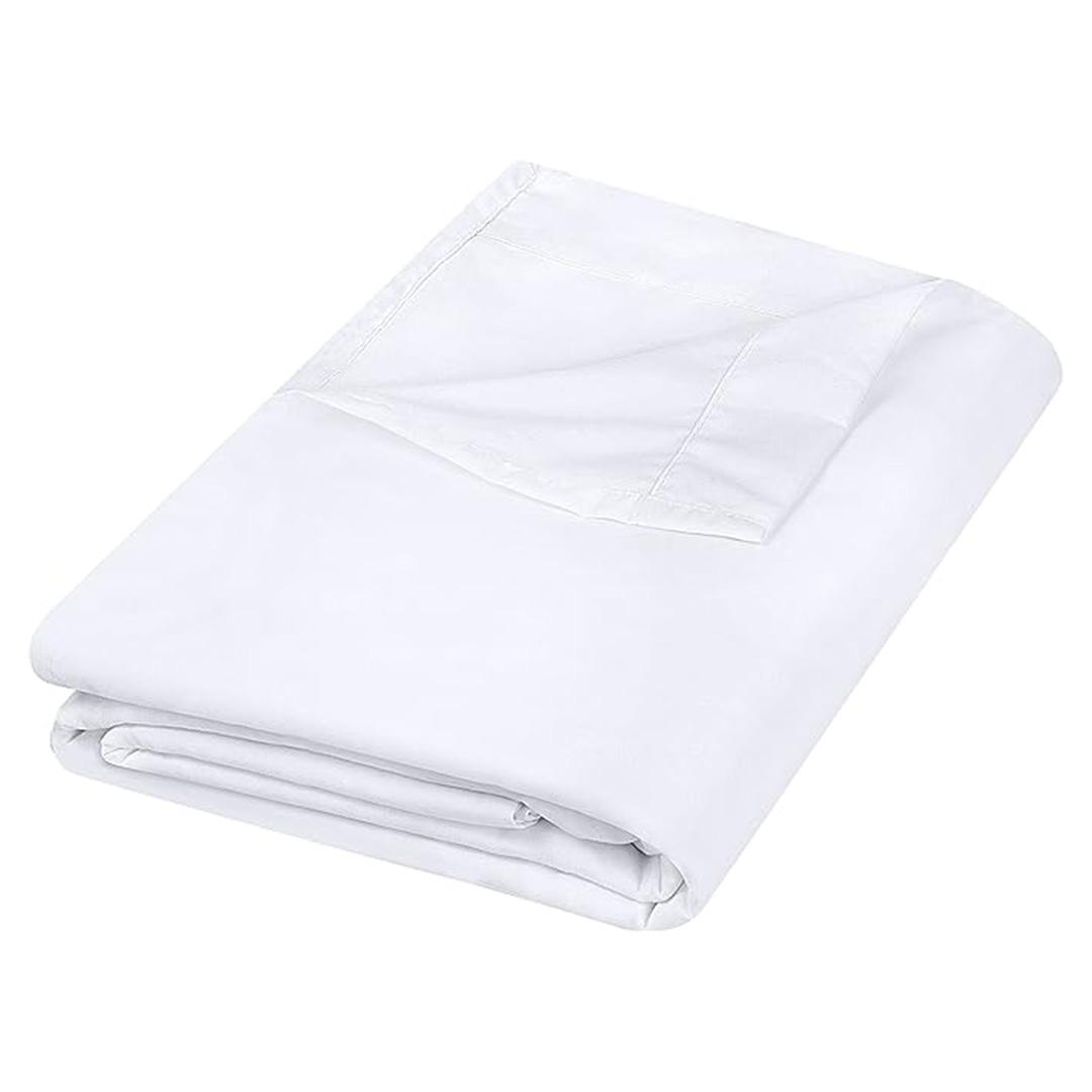 White Bedsheet – Single Set | Soft, Breathable Bedding for Hotels, Hostels & Home Comfort
