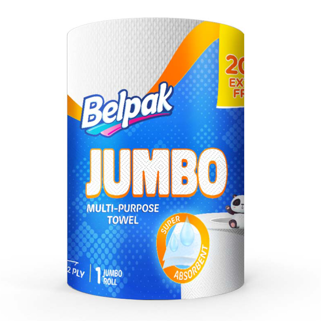 Belpak Jumbo White Multi-Purpose Towel – Small (12 Pack) | Absorbent, Durable & Versatile Cleaning Towels