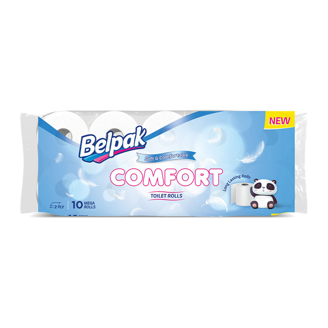 Belpak Comfort Toilet Roll – 60 Pack (6 × 10) | Soft, Hygienic, Long-Lasting Bathroom Tissue