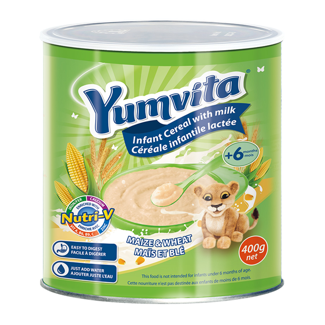 Yumvita Maize Cereal Tin – 400g (12 Pack) | Nutritious & Delicious Breakfast for All Ages