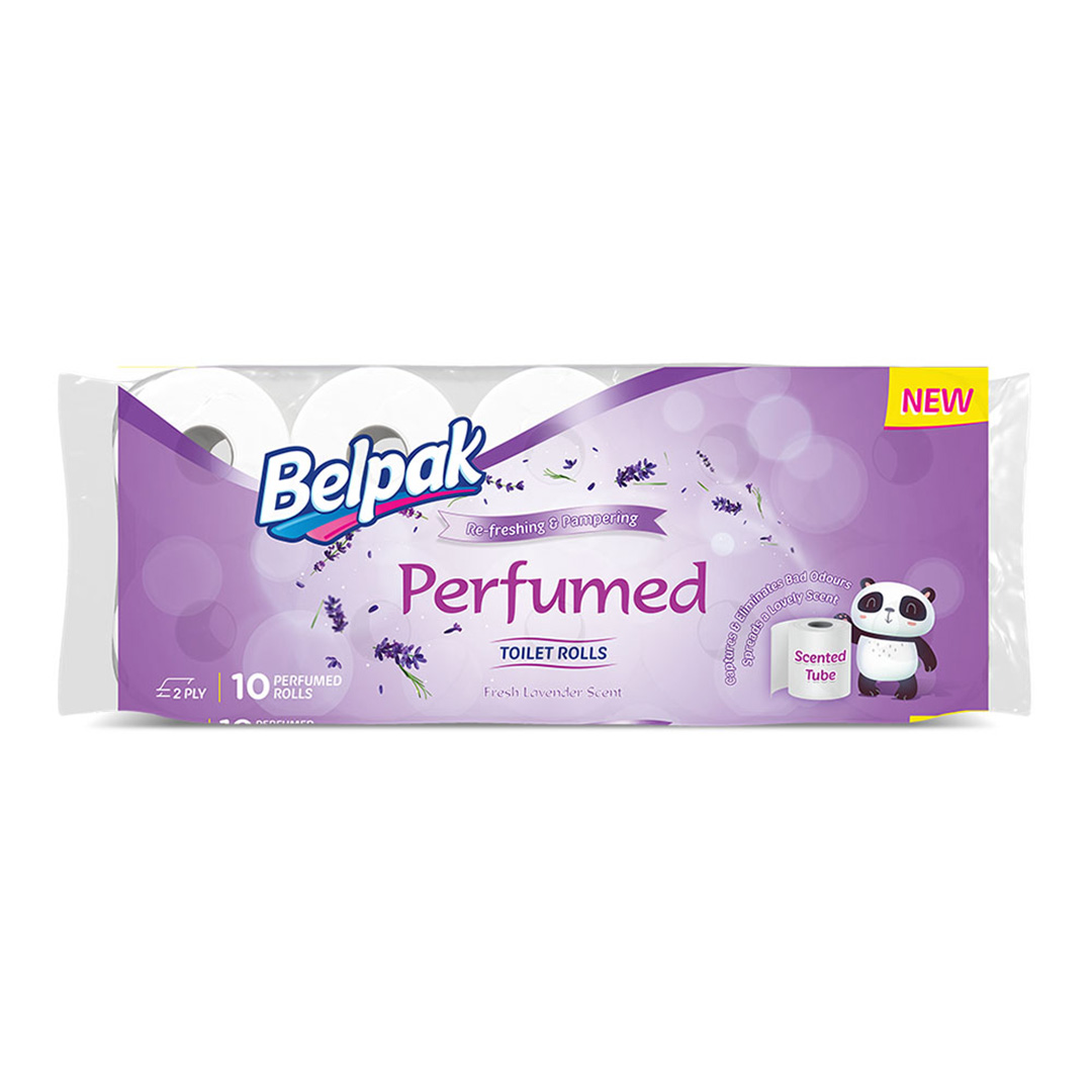 Belpak Perfumed Lavender Toilet Roll – 6 × 10 (60 Pack) | Long-Lasting Freshness & Gentle Comfort