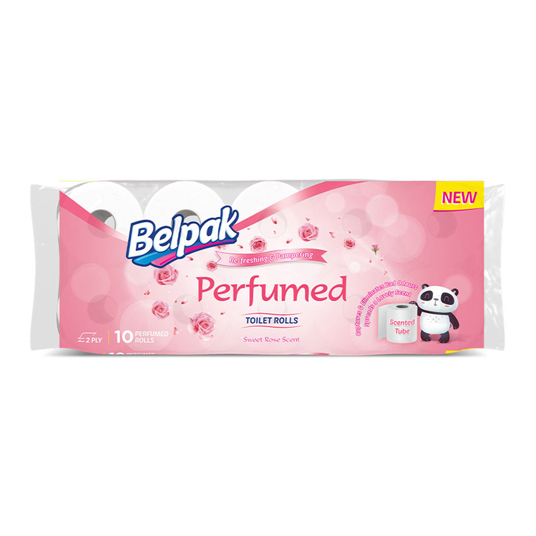 Belpak Perfumed Rose Toilet Roll – 6 × 10 (60 Pack) | Luxurious Softness with a Delicate Rose Fragrance