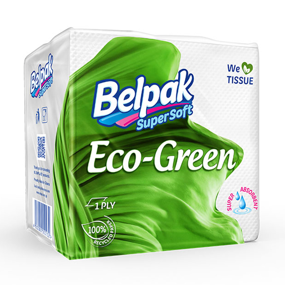 Belpak Eco-Green Table Napkin – Serviette (15 Pack) | Sustainable & Stylish for Every Occasion