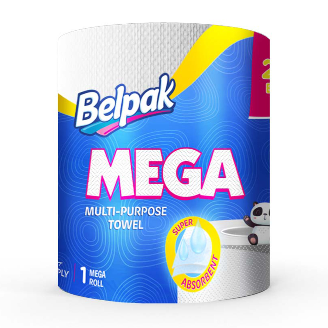 Belpak Mega Paper Towel – Medium (6 Pack) | Ultra-Absorbent & Durable for Everyday Cleaning