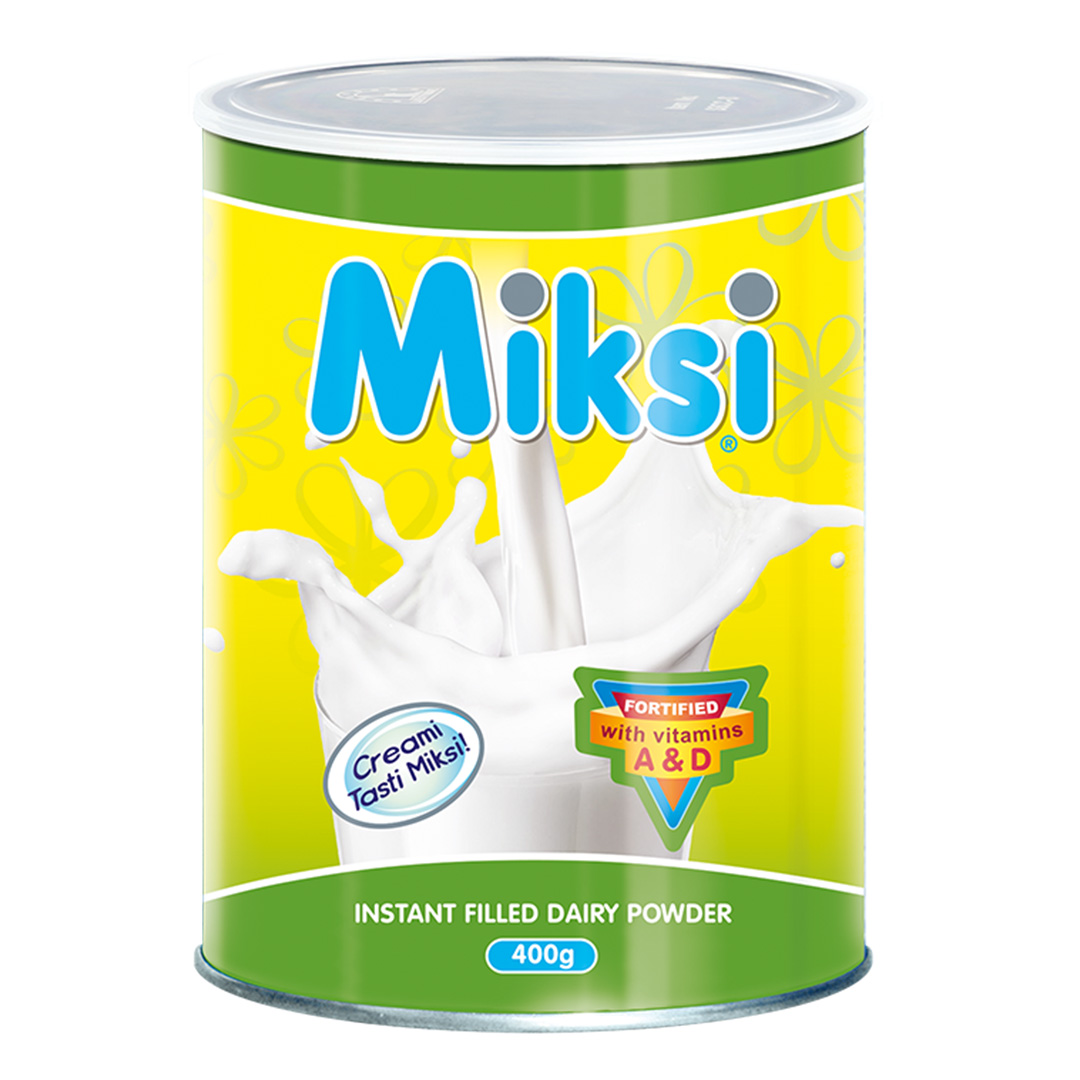 Miksi Plain Powdered Milk Tin – 400g (12 Pack) | Premium Pantry Essential for Daily Dairy Needs