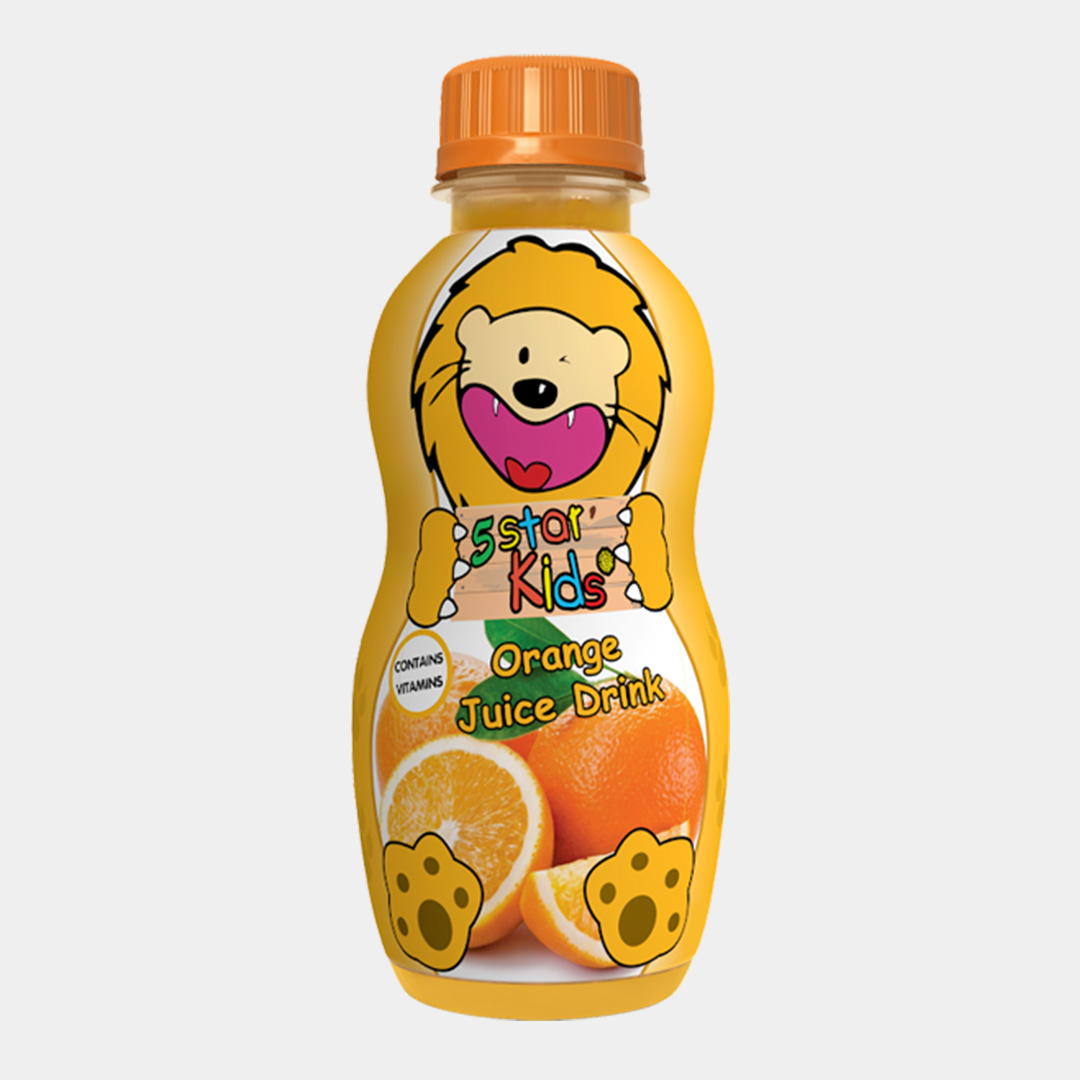 5 Star Kids Orange Fruit Juice – 200ml (20 Pack) | Vitamin-Rich Citrus Delight for Kids