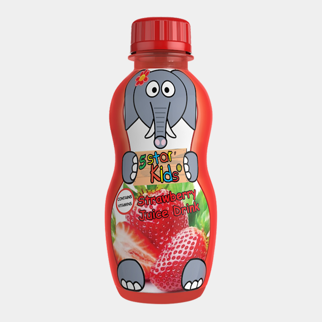 5 Star Kids Strawberry Fruit Juice – 200ml (20 Pack) | Sweet Strawberry Goodness for Happy Kids