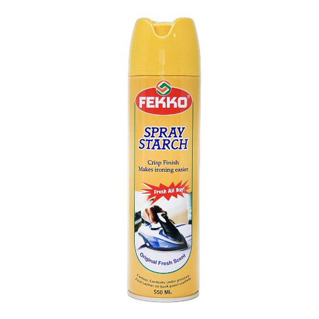 Fekko Spray Starch – 550ml (12 Pack) | Effortless Wrinkle-Free Finish for Crisp, Neat Clothing