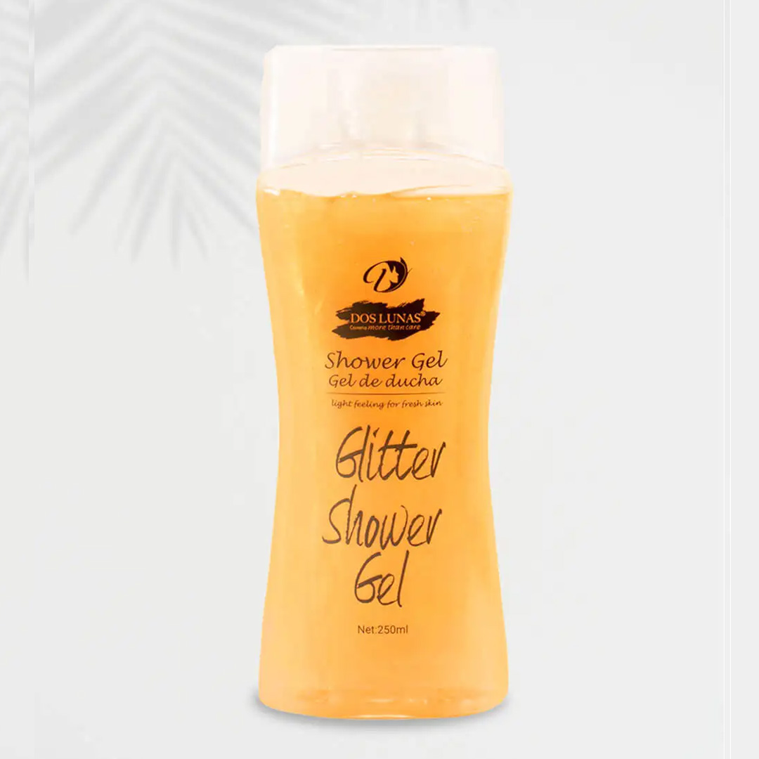 Doslunas Shower Gel Glitter Yellow – 250ml (12 Pack) | Luxurious Glow & Gentle Cleanse in Every Shower