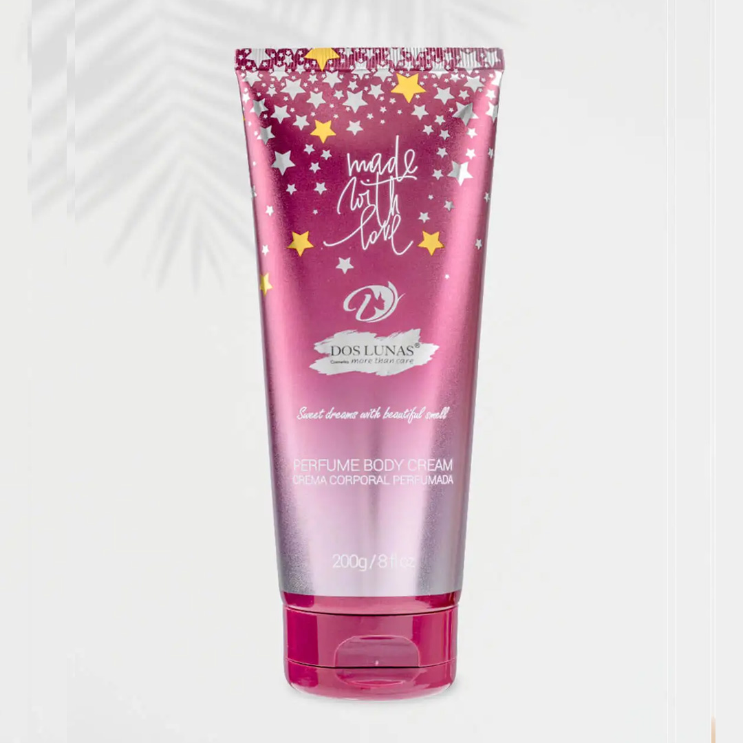 Doslunas Perfume Body Cream Made With Love Red – 200g (12 Pack) | Passionate Fragrance Meets Deep Nourishment