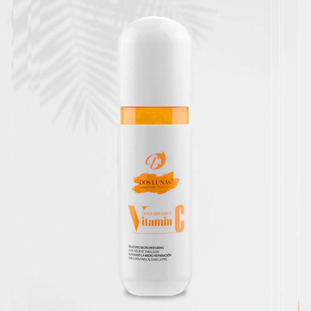 Doslunas Face Emulsion Vitamin C – 100ml (12 Pack) | Brighten, Hydrate & Protect Your Skin
