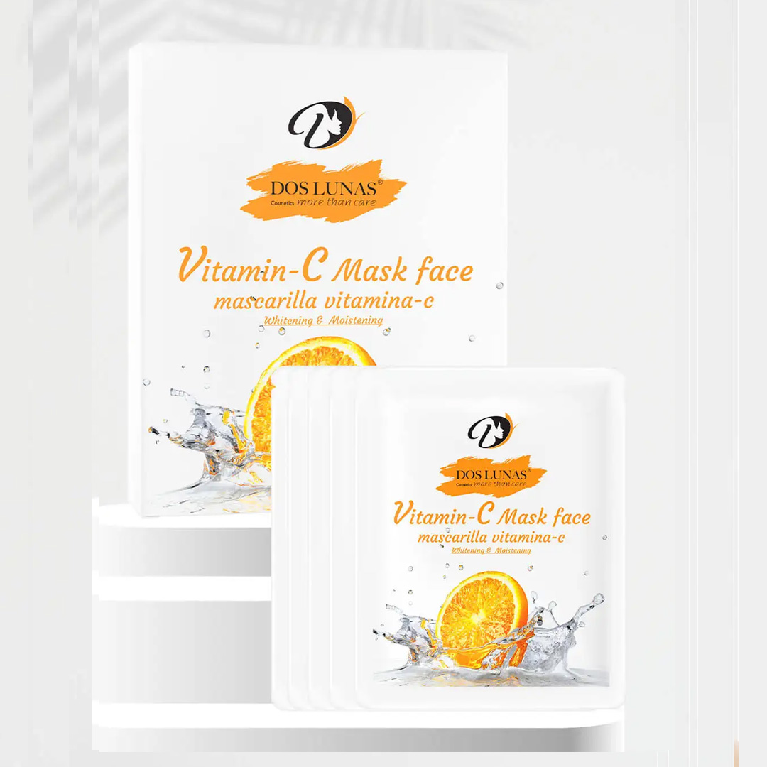 Doslunas Face Mask Vitamin C – 25g (12 Pack) | Brighten, Firm & Rejuvenate Your Skin