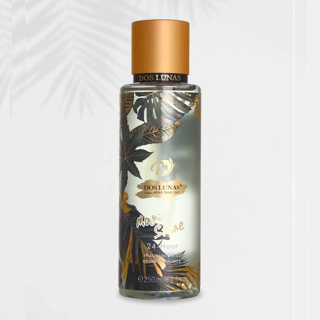 Doslunas Fragrance Mist Magic Shine Gold – 250ml (18 Pack) | Luxurious All-Day Glow in a Bottle