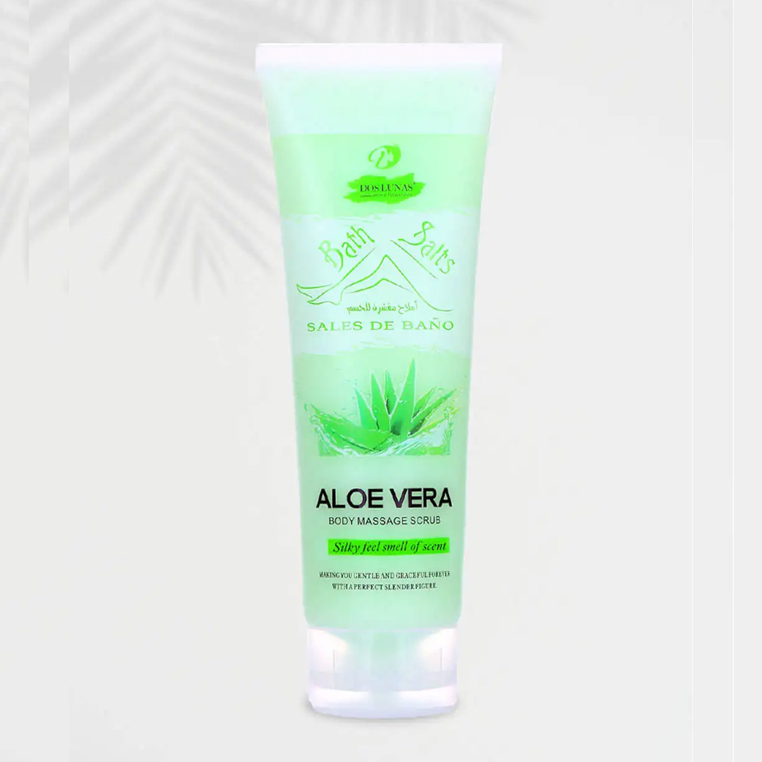 Doslunas Bath Salts Massage Aloe Vera – 280ml (12 Pack) | Soothe, Hydrate & Refresh with Aloe-Infused Care