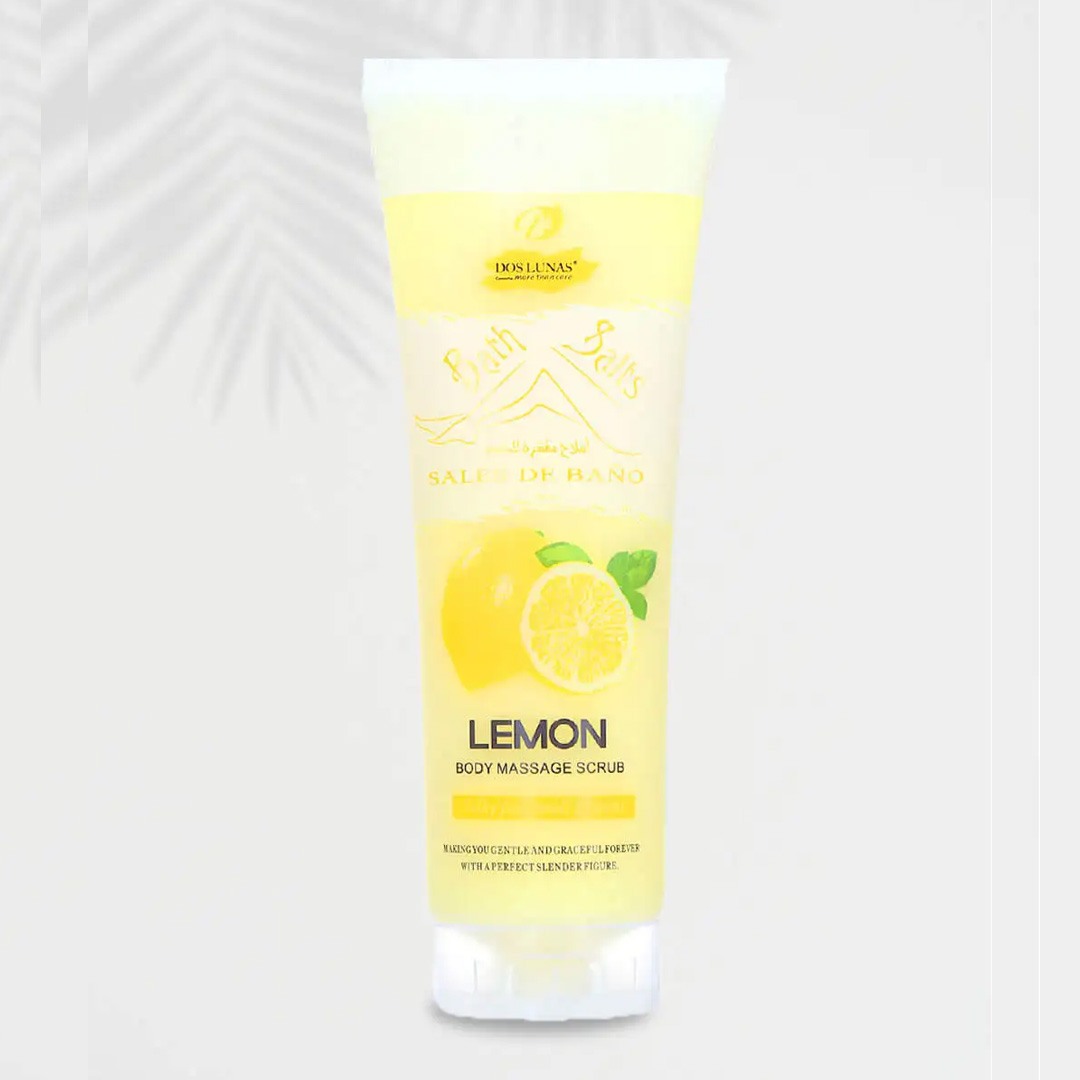 Doslunas Bath Salts Massage Lemon – 280ml (12 Pack) | Detox, Refresh & Glow Naturally