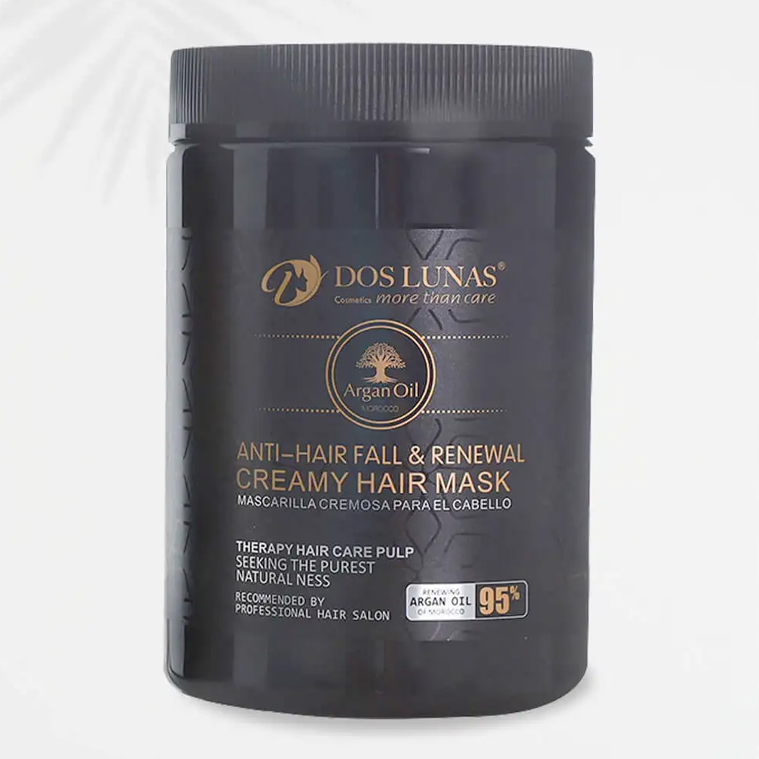 Doslunas Hair Mask Argan – 1000ml (1 Pack) | Deep Repair for Radiant Hair