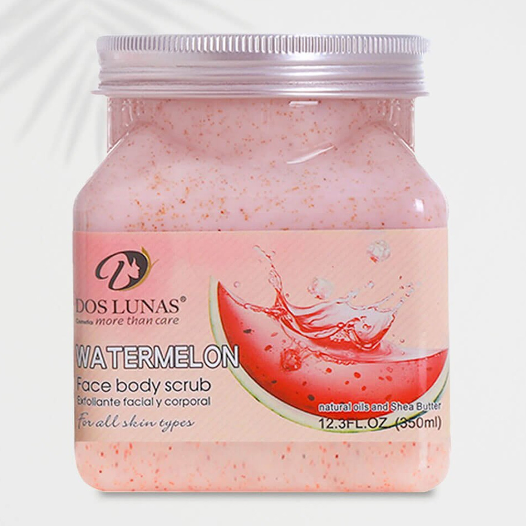 Doslunas Face & Body Scrub Watermelon – 350ml (12 Pack) | Refreshing & Nourishing Skincare Treat